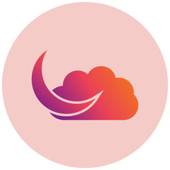 Cloud And Moon Icon