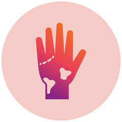 Loss Of Color In Fingers Icon