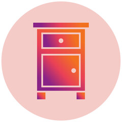 Bedside Table Icon