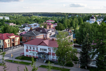 urban landscapes and sights of the city of Myshkin on a summer day