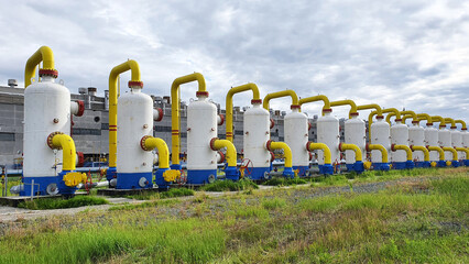 Compressor station for gas transportation in the north of Siberia
