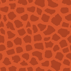 Abstract modern giraffe seamless pattern. Animals trendy background. Brown decorative vector stock illustration for print, card, postcard, fabric, textile. Modern ornament of stylized skin