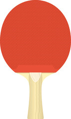 Table tennis racket and ball clipart design illustration