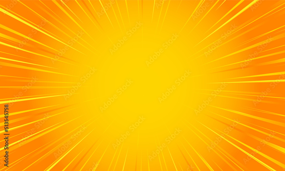 Wall mural orange gradient ray burst dot style background vector design