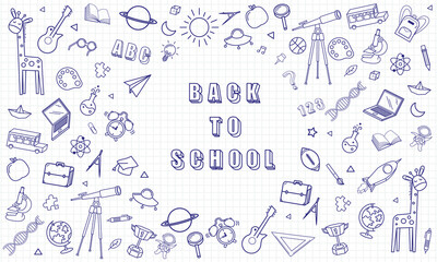 Blank white worksheet exercise book Home school and back to school vector design.