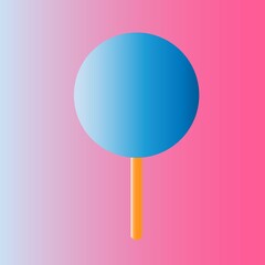 ice cream illustration in pink background, abstract illustration