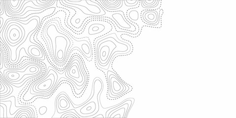 Topographic map abstract background. Outline cartography landscape. Topographic relief map on white backdrop. Topographic map abstract height lines isolated on white background vector. Graphic line .