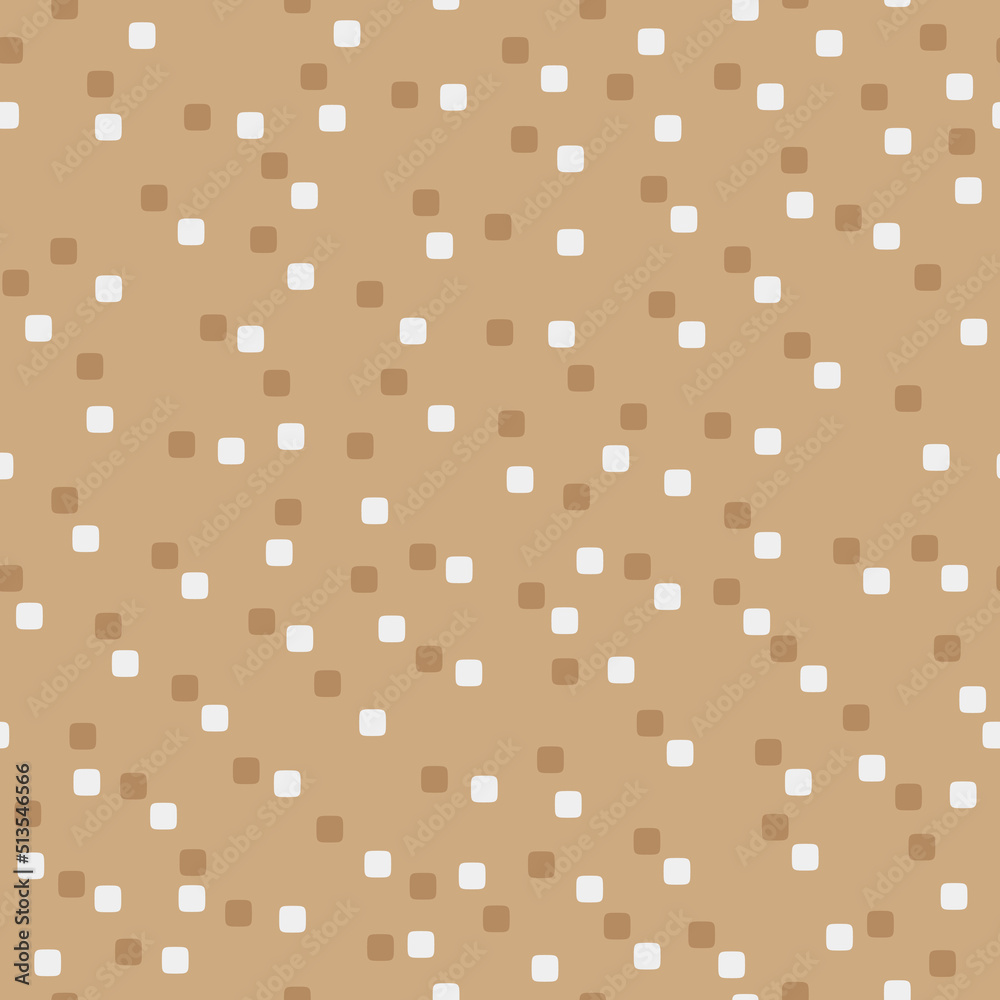 Aufkleber Brown simple pattern. Cubes dark and light in a stylish vector and seamless pattern. For printing and interior decoration, pillows, notebooks, gift wrapping.