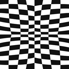 Fototapeta premium Checkered simple and convex pattern. Black and white rectangles in a stylish vector and seamless pattern. For prints and interior decoration, pillows, various items, gift wrapping.