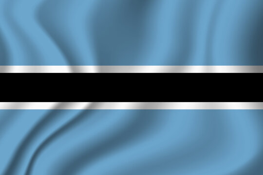 Flag of Botswana. National symbol in official colors. Template icon. Abstract vector background