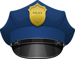Police officer hat clipart design illustration
