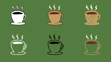 手描きのコーヒーカップのアイコン