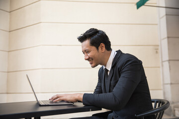 Asian Businessman Outdoors