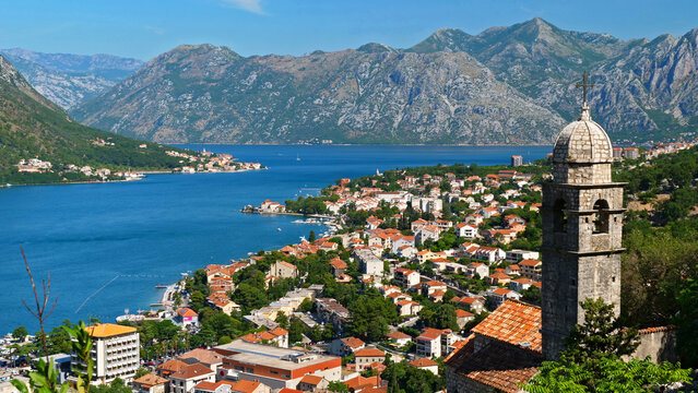 Kotor,  Montenegro panoramic view