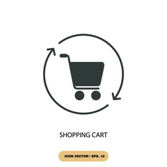 shopping cart icons  symbol vector elements for infographic web