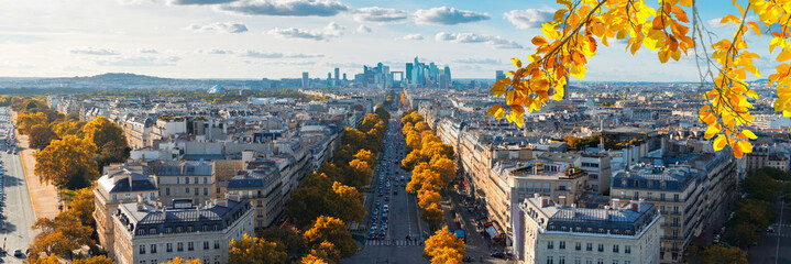 skyline of Paris, France - obrazy, fototapety, plakaty