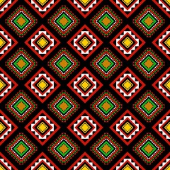 Geometric ethnic oriental seamless pattern traditional Design for background,carpet,wallpaper.clothing,wrapping,Batik fabric,Vector illustration