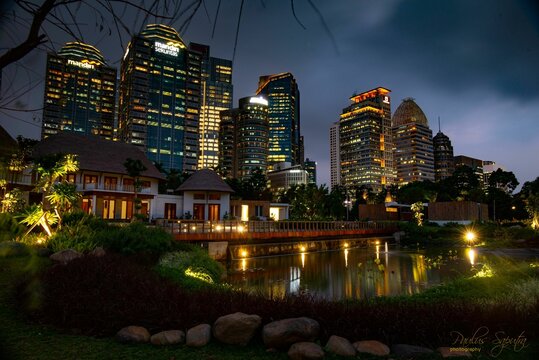 Beautiful shot of Jakarta at night