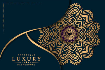 Luxury mandala background with golden arabesque pattern Arabic Islamic east style | Decorative  Mandala for print, poster, cover, brochure, flyer, banner