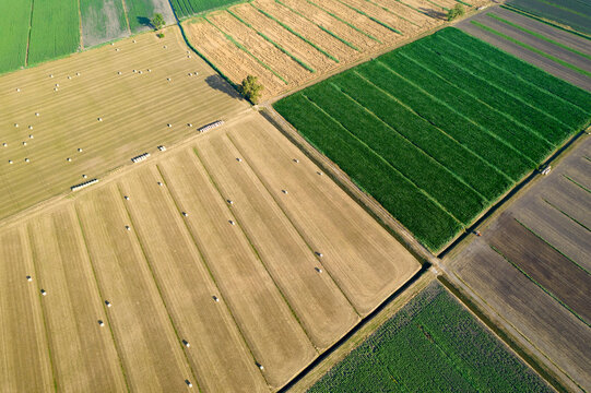 Cultivation of the fields seen from above