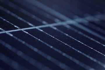 Close-up solar panel or solar cell texture pattern background.