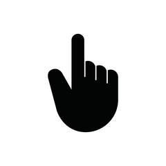 Point the finger glyph icon, Vector, Illustration.