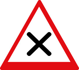 design of traffic signs and warnings red and white coloured icon illustration 