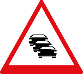 design of traffic signs and warnings red and white coloured icon illustration 