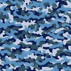 Camouflage pattern background. Classic clothing style masking camo repeat print