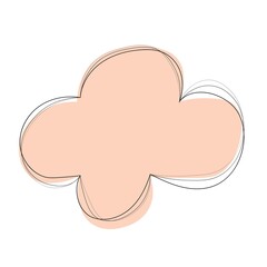 cloud speech bubble in linear style