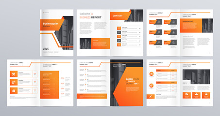 layout template for company profile ,annual report , brochures, flyers, leaflet, magazine, book with cover page design 