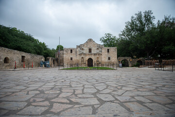The Alamo Chapel - San Antonio, Texas - obrazy, fototapety, plakaty