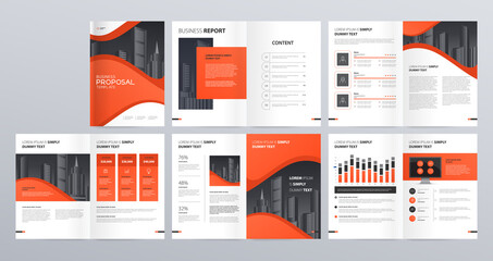 layout template for company profile ,annual report , brochures, flyers, leaflet, magazine, book with cover page design  - obrazy, fototapety, plakaty
