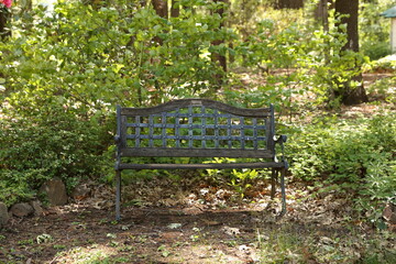 Park Bench In The Outdoors 