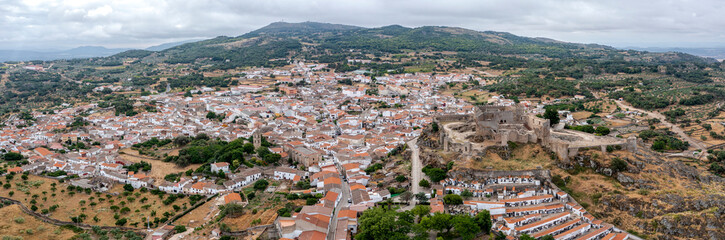 Fototapeta na wymiar Great panorama of Montanchez , Caceres, Extremadura, Spain