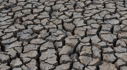 Deep cracks. Dried soil. Background, texture of dry cracked soil. Soil drought. Environmental protection. World Day to Combat Desertification and Drought. Ecology and Nature Conservation.