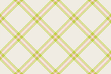 Tartan plaid background, diagonal check seamless pattern. Vector fabric texture for textile print, wrapping paper, gift card, wallpaper.