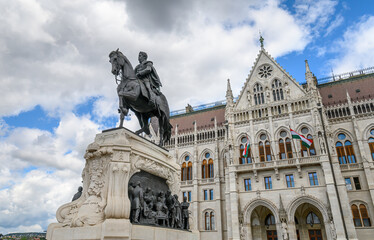 Hungarian Parliament building at spring in Budapest, Hungary