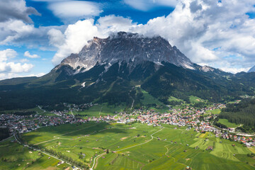 Colorful summer panorama of Austrian Alps, Reutte district, state of Tyrol, Austria, Europe.