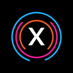 Fototapeta premium Technology logo design with X letter concept. Letter X technology logo Design. Abstract Network Logo Design.