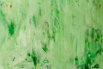Green paint on the wall