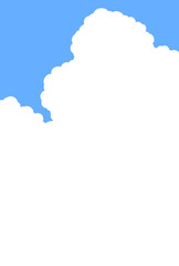 Obraz premium 背景素材_青空と入道雲