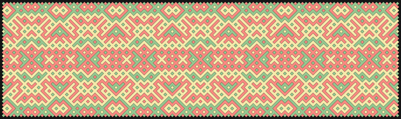 Multicolor truchet tiling connections illustration