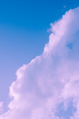 blue sky with pink clouds