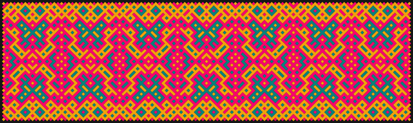 Multicolor truchet tiling connections illustration