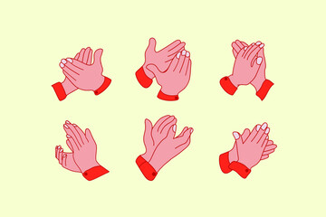 hand clapping design vector icon flat illustration