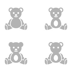 Obraz premium teddy bear icon, on a white background, vector illustration
