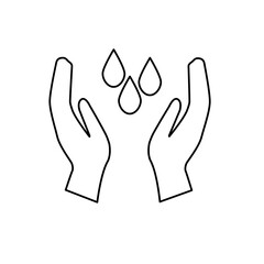 hand icon, hand wash concept, vector illustration