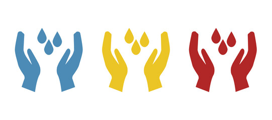 hand icon, hand wash concept, vector illustration