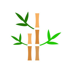 Bamboo icon on a white background, vector illustration